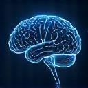 Icono de cerebro digital representando implementación de IA y machine learning